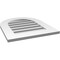 Ekena Millwork Round Top Surface Mount PVC Gable Vent: Functional, w/ 3-1/2"W x 1"P Standard Frame, 20"W x 24"H GVPRT20X2401SF - alternate 4
